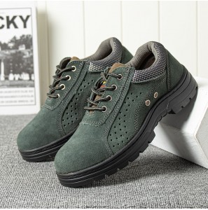 Men Cowhide Leather Breathable Non Slip Soft Sole Toe Protected Casual Working Shoes Men Cowhide Leather Breathable Non Slip Soft Sole Toe Protected Casual Working Shoes