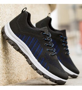 Men Breathable Fly Weave Soft Bottom Non Slip Comfy Sports Casual Running Shoes