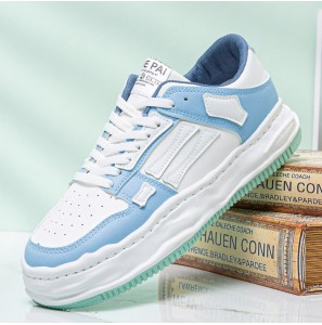 Men Leather Hollow Out Breathable Soft Sole Comfy Platform One Size Smaller Casual Court Shoes