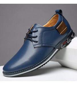 Men Microfiber Leather Non Slip Business Casual Shoes