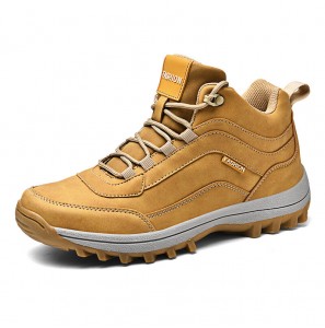 Men Microfiber Leather Anti-collision Toe Non Slip Outdoor Hiking Boots