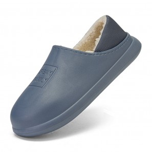 Men Artificial Short Plush Autumn Winter Thicken Warm Non-slip Wear Resistance Home Cotton Slippers