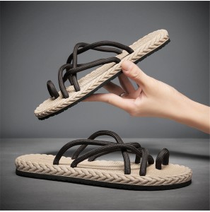 Men Breathable Soft Bottom Non Slip Comfy Clip Toe Beach Casual Slippers